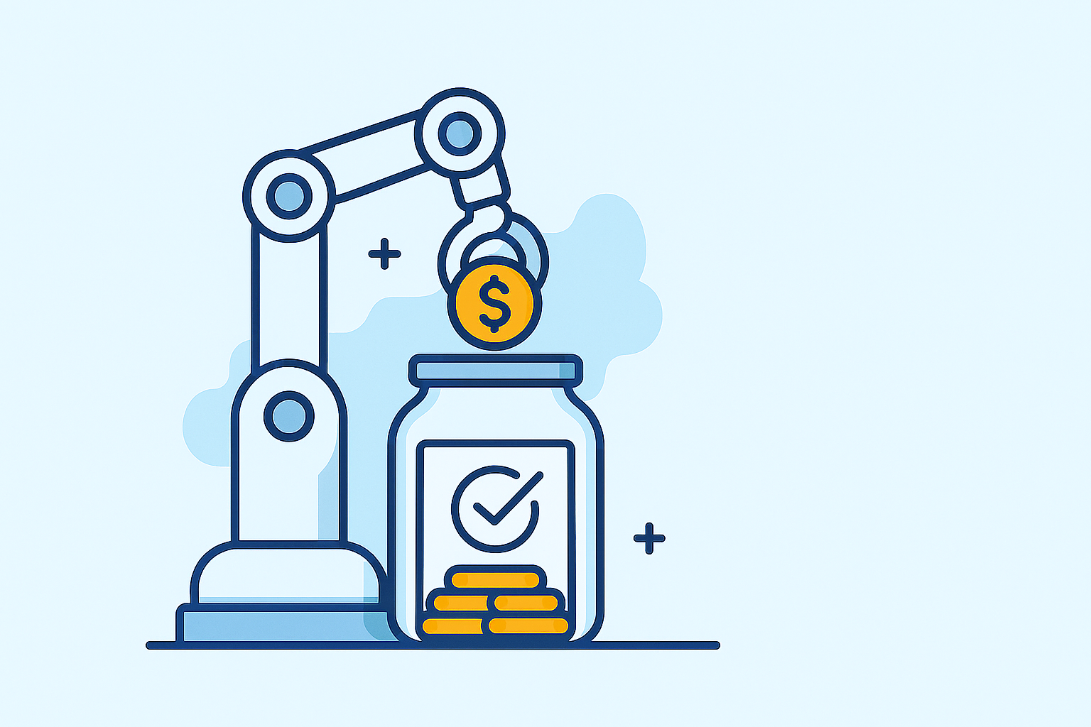 Ilustración de ahorro automatizado.